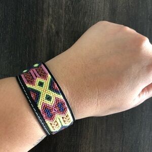Beaded cuff bracelet
